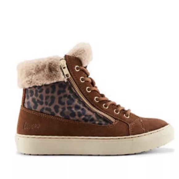 NIB Cougar Dublin Leopard Pint Suede Waterproof Sneaker Ankle Bootie Size 7 - Picture 5 of 9